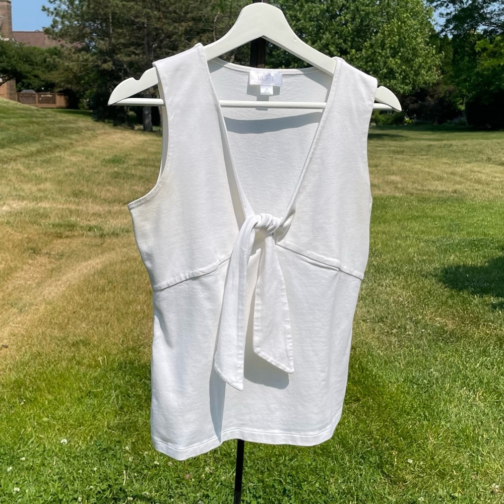 Loft Clothes White Tank Top Medium